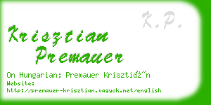 krisztian premauer business card